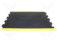 Anti fatigue mat; Width: 0.6m; L: 0.9m; rubber; black; Bubblemat COBA EUROPE