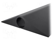 Cable protector; Width: 127mm; L: 3m; PVC; H: 28mm; black; Chambers: 1 COBA EUROPE