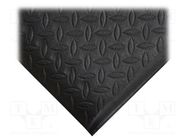 Anti fatigue mat; Width: 0.6m; L: 0.9m; foam,PVC; black; Thk: 9.5mm COBA EUROPE