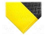 Anti fatigue mat; Width: 0.6m; L: 0.9m; foam,PVC; black; Thk: 9.5mm COBA EUROPE