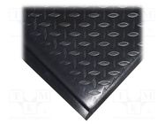 Anti fatigue mat; Width: 0.6m; L: 0.9m; foam,PVC; black; Thk: 15mm COBA EUROPE