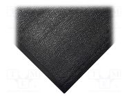 Anti fatigue mat; Width: 0.6m; L: 0.9m; foam,PVC; black; two-layer COBA EUROPE