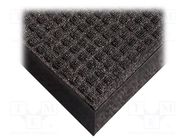 Entrance mat; Width: 0.6m; L: 0.9m; polypropylene; black; antislip COBA EUROPE