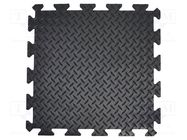 Anti fatigue mat; Width: 0.5m; L: 0.5m; foam,PVC; black; Thk: 14mm COBA EUROPE