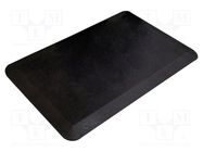 Anti fatigue mat; Width: 0.5m; L: 0.8m; polyurethane; black COBA EUROPE