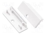 Cap for LED profiles; white; 20pcs; ABS; WIDE24 TOPMET