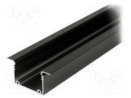 Profiles for LED modules; black; L: 2m; PHIL; aluminium; recessed TOPMET