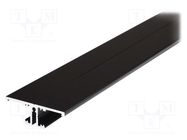 Profiles for LED modules; black; L: 2m; BACK10; aluminium 