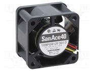 Fan: DC; axial; 12VDC; 40x40x28mm; 14.64m3/h; 30dBA; ball; 6700rpm SANYO DENKI