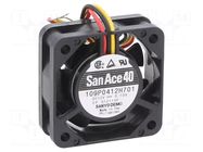 Fan: DC; axial; 12VDC; 40x40x15mm; 10.8m3/h; 28dBA; ball; 7700rpm SANYO DENKI