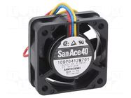 Fan: DC; axial; 12VDC; 40x40x15mm; 9m3/h; 24dBA; ball; 6500rpm SANYO DENKI