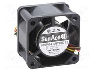 Fan: DC; axial; 12VDC; 40x40x28mm; 19.2m3/h; 37dBA; ball; 8700rpm SANYO DENKI