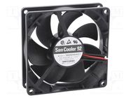 Fan: DC; axial; 24VDC; 92x92x25mm; 99.6m3/h; 39dBA; ball; 3550rpm SANYO DENKI