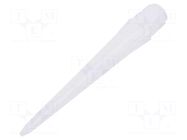 Needle: plastic; L: 4"; straight,conical; 1/4"; HDPE; 1.58mm Techcon
