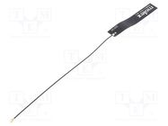 Antenna; GSM,LTE; 1.2dBi,2.7dBi,5.2dBi; linear; Len: 180mm; U.FL MOLEX