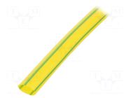 Heat shrink sleeve; glueless; 2: 1; 9.5mm; L: 1m; yellow-green RADPOL