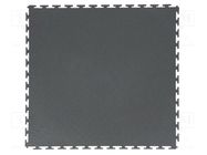 Floor mat; ESD; L: 0.49m; W: 0.49m; Thk: 6.5mm; grey (dark); 100Ω÷1MΩ STATICTEC