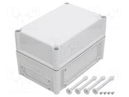 Enclosure: wall mounting; X: 190mm; Y: 280mm; Z: 180mm; EK; grey; IK08 FIBOX