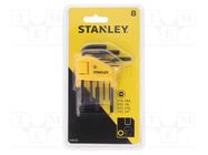 Wrenches set; hex key; Plating: black finish; 8pcs. STANLEY