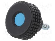 Knob; Ø: 31mm; Ext.thread: M5; 10mm; H: 24mm; technopolymer PP; MBT-P ELESA+GANTER