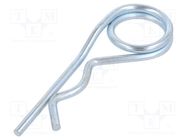 Cotter pin; zinc-plated steel; Ø: 5mm; L: 110mm; Shaft dia: 18÷30mm ELESA+GANTER