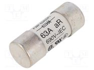 Fuse: fuse; quick blow; 63A; 690VAC; 22.2x58mm BUSSMANN