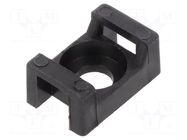 Holder; screw; polyamide; UL94V-2; black; Tie width: 5mm; Ht: 6.9mm HELLERMANNTYTON