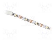 Programmable LED tape; RGBW; 3535; 5V; LED/m: 60; 5mm; white PCB IPIXEL LED