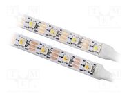 Programmable LED tape; RGBW; 5050; 5V; LED/m: 60; 10mm; white PCB IPIXEL LED