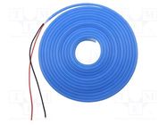 NEON LED tape; blue; 2835; 12V; LED/m: 120; 6mm; IP65; 8W/m; Thk: 12mm 