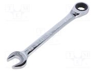 Wrench; combination spanner,with ratchet; 14mm; nickel plated STANLEY