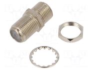 Coupler; for cable; with mounting nut,with washer; straight ADAM TECH
