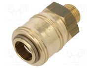 Quick connection coupling EURO; brass; Ext.thread: 1/4" METABO