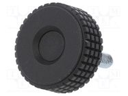 Knob; Ø: 31mm; Ext.thread: M6; 16mm; H: 24mm; technopolymer PP; MBT-P ELESA+GANTER