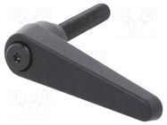 Lever; adjustable; Thread len: 32mm; Lever length: 74mm ELESA+GANTER