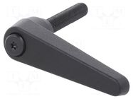 Lever; adjustable; Thread len: 63mm; Lever length: 74mm ELESA+GANTER