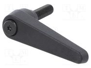 Lever; adjustable; Thread len: 40mm; Lever length: 74mm ELESA+GANTER