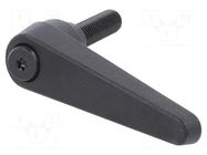 Lever; adjustable; Thread len: 40mm; Lever length: 74mm ELESA+GANTER