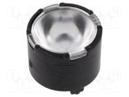 LED lens; round; plexiglass PMMA; transparent; 25÷72°; H: 7mm LEDIL