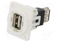 Coupler; USB A socket,both sides; FT; USB 2.0; plastic; 19x24mm CLIFF