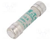 Fuse: fuse; aM; 12A; 500VAC; ceramic,cylindrical,industrial BUSSMANN