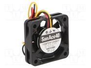 Fan: DC; axial; 12VDC; 40x40x10mm; 9m3/h; 25dBA; ball; 6200rpm 