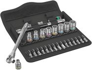 8100 SA 7 Zyklop Metal Ratchet Set with push-through square, 1/4" drive, metric, 1 x 1/4"x141; 1 x 5.0x23.0; 1 x 5.5x23.0; 1 x 6.0x23.0; 1 x 7.0x23.0; 1 x 8.0x23.0; 1 x 10.0x23.0; 1 x 11.0x23.0; 1 x 12.0x23.0; 1 x 13.0x23.0; 1 x 1/4"x150.0; 1 x 1/4"x56.0;