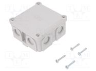 Enclosure: junction box; X: 91mm; Y: 91mm; Z: 51mm; duroplast; IP54 OBO BETTERMANN