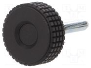 Knob; Ø: 31mm; Ext.thread: M6; 30mm; H: 24mm; technopolymer PP; MBT-P ELESA+GANTER