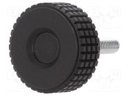 Knob; Ø: 31mm; Ext.thread: M6; 20mm; H: 24mm; technopolymer PP; MBT-P ELESA+GANTER