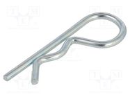 Cotter pin; zinc-plated steel; Ø: 4mm; L: 74mm; Shaft dia: 16÷20mm ELESA+GANTER