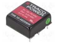 Converter: DC/DC; 10W; Uin: 18÷75V; Uout: 24VDC; Uout2: -24VDC; 1"x1" TRACO POWER