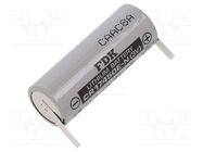 Battery: lithium; 4/5A,CR8L; 3V; 2600mAh; non-rechargeable FDK