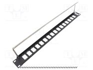 Mounting adapter; patch panel; SLIM; rack; screw; 29mm; M3 CLIFF